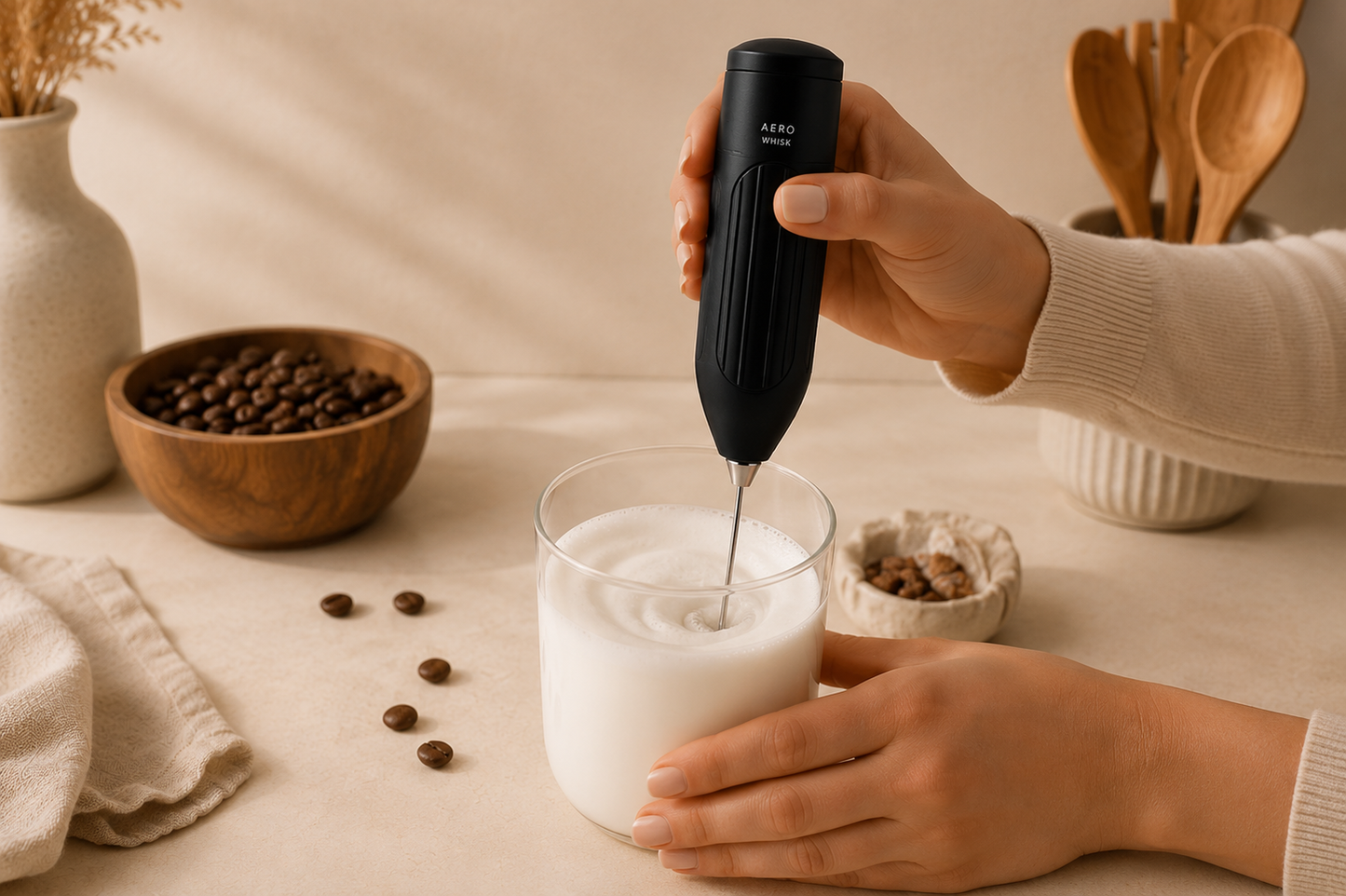 Aero Whisk™ — Mix, Froth & Blend in Seconds