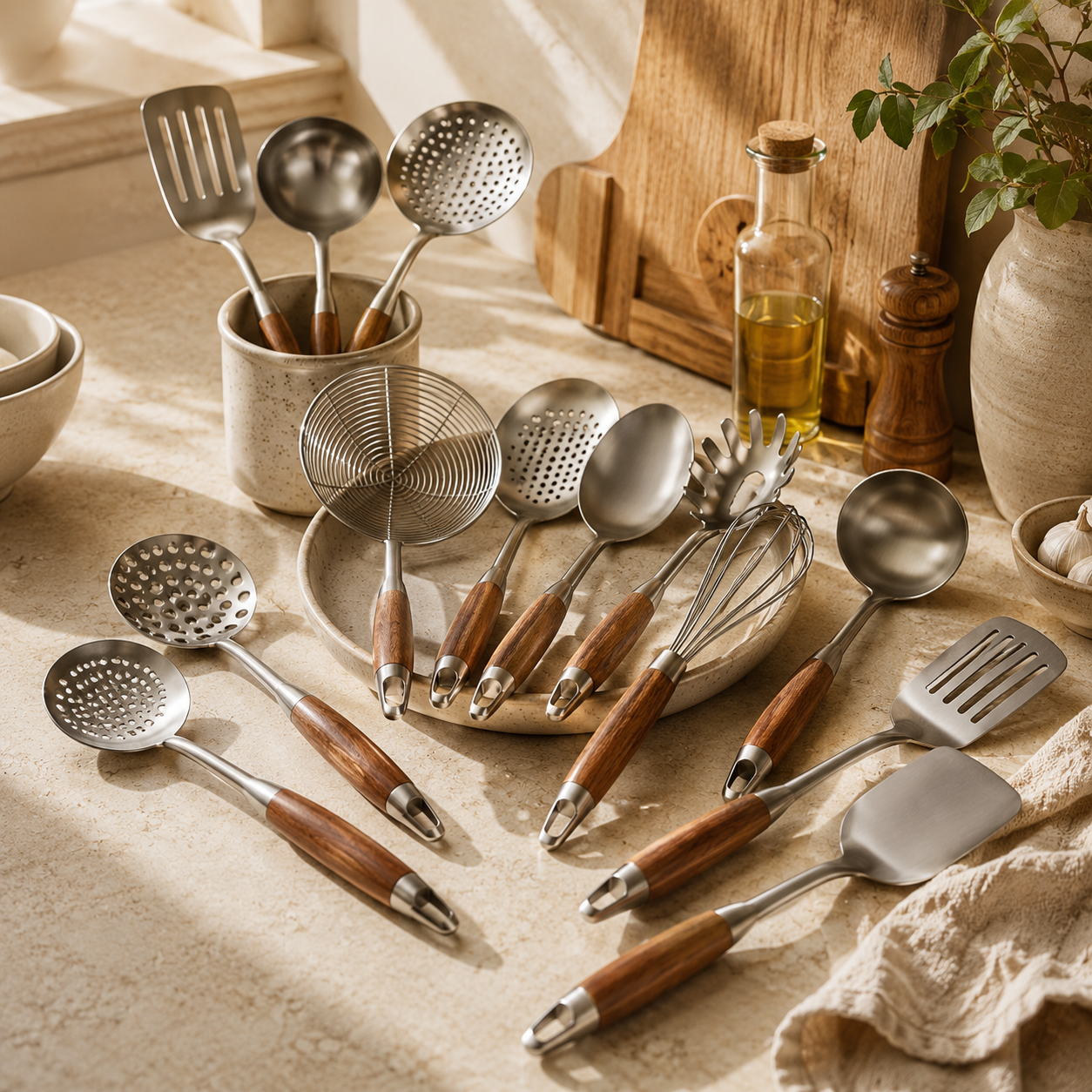 Deluxe™ Rosewood Cooking Utensil Collection