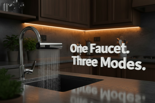 One Faucet. Three Modes.